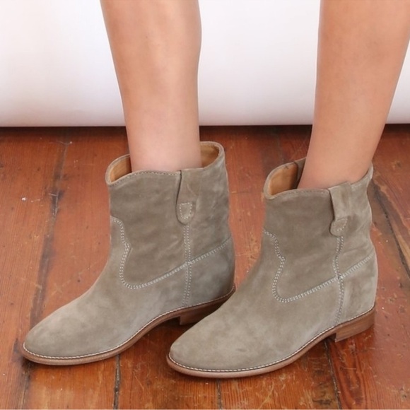 Isabel Marant Crisi Suede Ankle Boots Size 38/US 7.5 - 8 - Picture 1 of 14